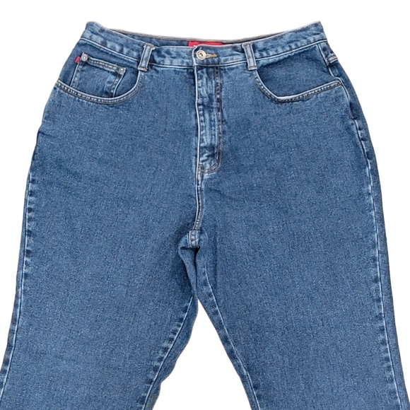 Zana Di Flare Blue Denim Jeans 100% Cotton Curvy Fit Size Women's 16 - Picture 3 of 8